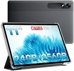 Blackview Android Tablet 11 inch, 24GB+256GB/2TB TF, 2K Incell Screen for Gaiming, Students, Netflix Watching, Streming, 5G WiFi, 8200mAh, 13MP+8MP Camaras/Face ID, Gray