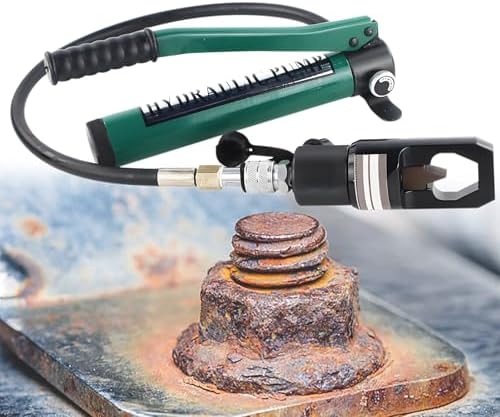 Heavy Duty Hydraulic Nut Splitter Tool - Portable 16T Nut Separator & Cracker for Removing Rusty, Broken, or Damaged Nuts - Durable & Efficient Rust Removal Solution