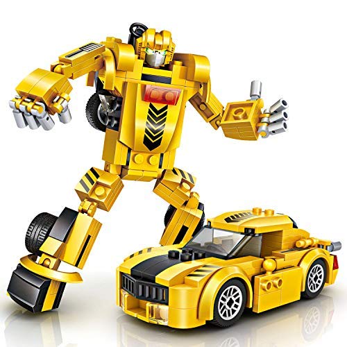 Construcción Robótica, joylink Robot Stem Juguetes de Construcción Educativo Bloques Aprendizaje Kit Diversión Creativa Mejor Regalo de Juguete para Niños de 6 Años o Más Niños y Niñas（amarillo)