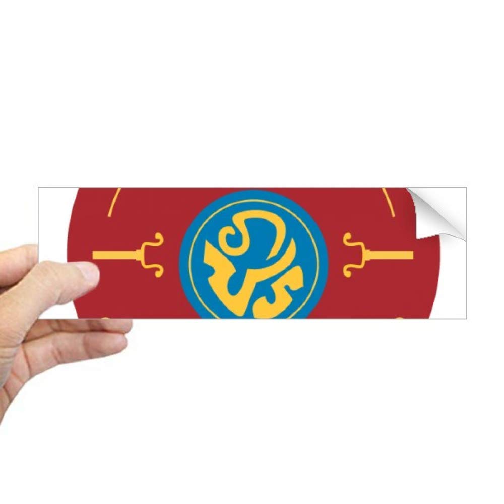 Autocollant rectangulaire de fenêtre blason thaïlandais pour décoration vitrée originale