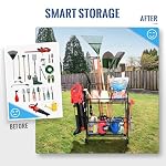 Mythinglogic Rolling Garden Tool Organizer for Garage, Yard and Lawn Tools - Image 6