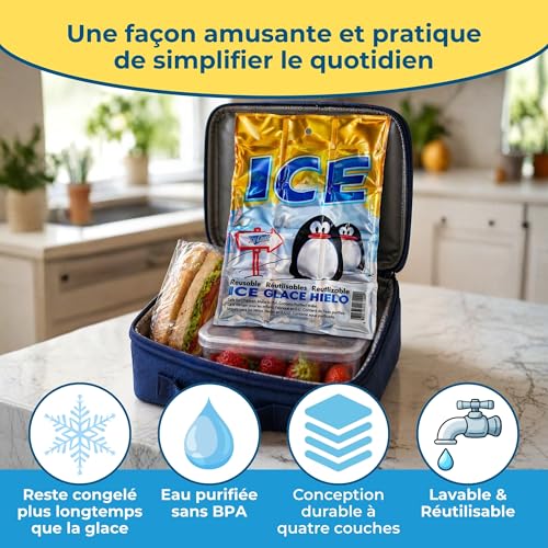 Packs de hielo reutilizables ICY-COOLS (6 unidades) miniatura 3