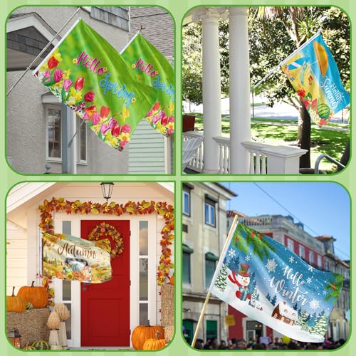 Smoothnovelty GEG-SMOOTHNOVELTY-12 Pcs Seasonal Garden Flag 3 X 5 Ft Yard Flags For Outside Double Sided Holiday Flag Banner With Grommets For Spring Summer 4Th Of July Outdoor Flags Banner Decorations thumb #2