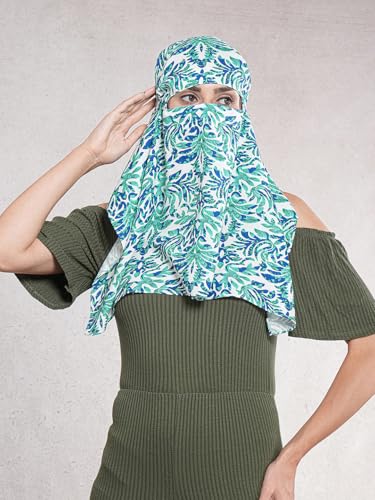 Image of Multipurpose Mask Cum Scarf for Women Cotton I Face Cover for Women I Sun Protection and Summer Wear Scarf