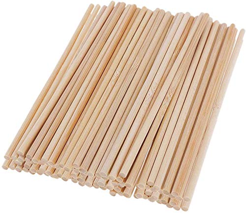 100 bastoncini in legno, rotondi in legno