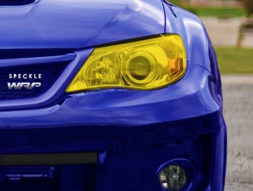 35% NEON YELLOW HEAD-LIGHT TINT COVER VINYL FILM 4' FT WRAP KIT for Headlight, tail light, Transparent Plastics, Universal, Smoke Safety Yellow Sheet, Bright Overlay, 48 INCH X 12 wide roll by Tour Vinyl INCLUDES FREE INSTALL GUIDE by Tour Vinyl