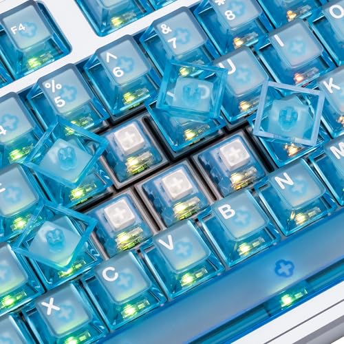 Image of PMOKEY Aurora 80 CNC Full Aluminum Wireless Mechanical Keyboard with VIA /QMK, 8000mah Battery, Arctic Tactile Switch, Tri-Mode Gaming Keyboard Hot Swappable RGB Backlit for Windows /Mac /PC (Ultra Blue)