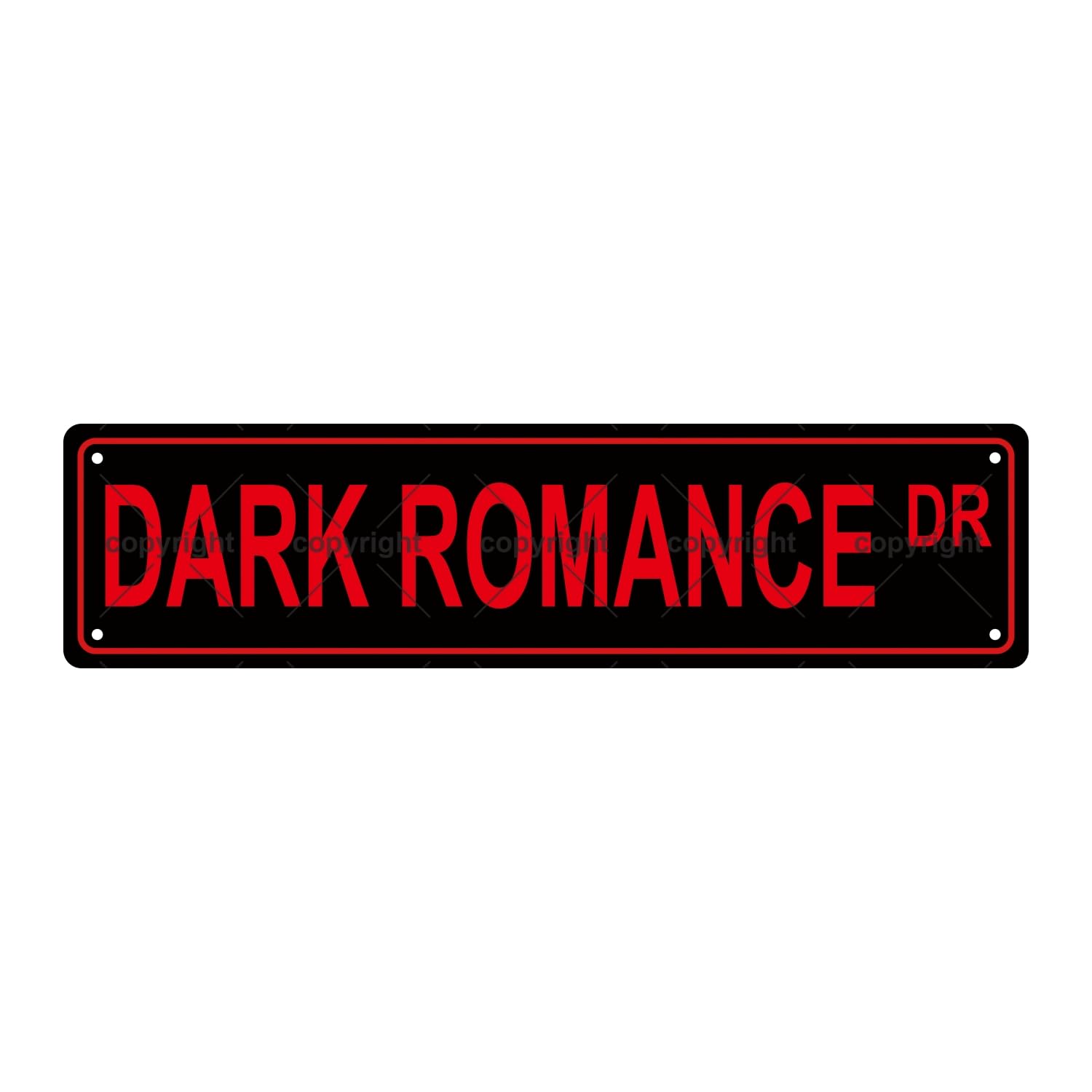 Dark Romance DR Bookshelf Metal Tin Street Sign Bar Cafe Garage Cave Home Room Wall Bathroom Farmhouse Garden Porch Patio Decor,4x16 Inch