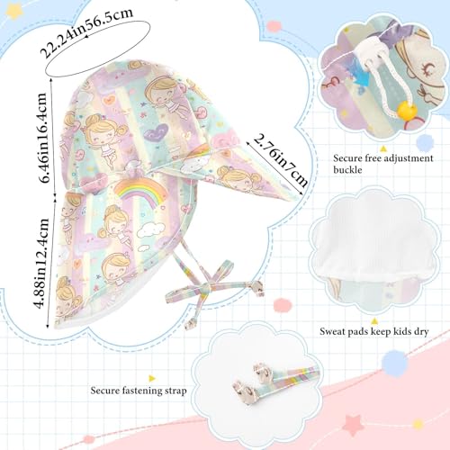 Ballerina Music Box Cartoon Baby Boys Girls Sun Hats Boys Water Hats Toddler Girl Sun Protection Wide Brim Traveling Camping4