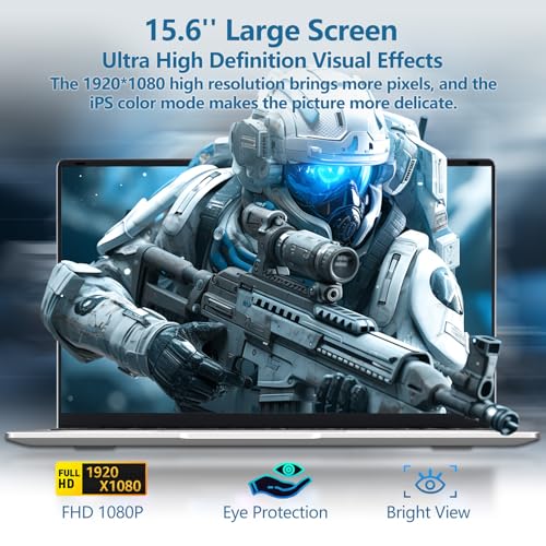Image of DUNHOO 15.6 inch Laptop with Core i5-7Y54 Processor Laptop Computer 16GB RAM 512GB SSD, 180Open Lap Top, FHD 1920*1080, WiFi5, BT4.2, Win 11 Pro, Backlit Keyboard Laptop for Business Office Student