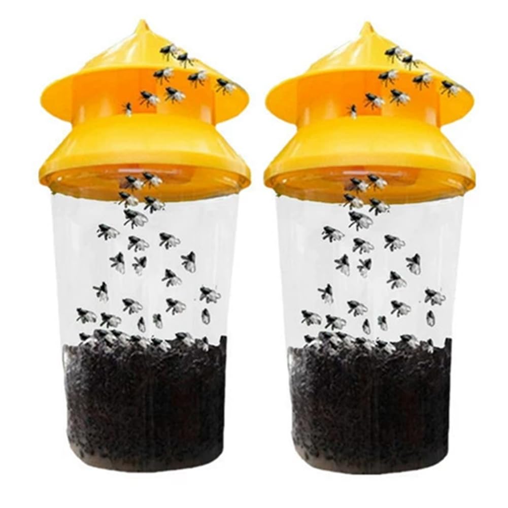 CTRLZS Reusable Fly Traps Fly Bait Bags Catchers 2pcs Outdoor Flytraps for Pastures Orchards Barns Farms Gardens Stables