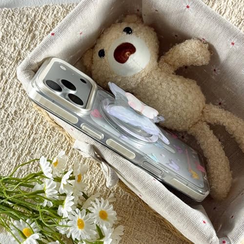 Coque iPhone 17 Pro Max MagSafe antichoc blanche motif papillon fille - 5