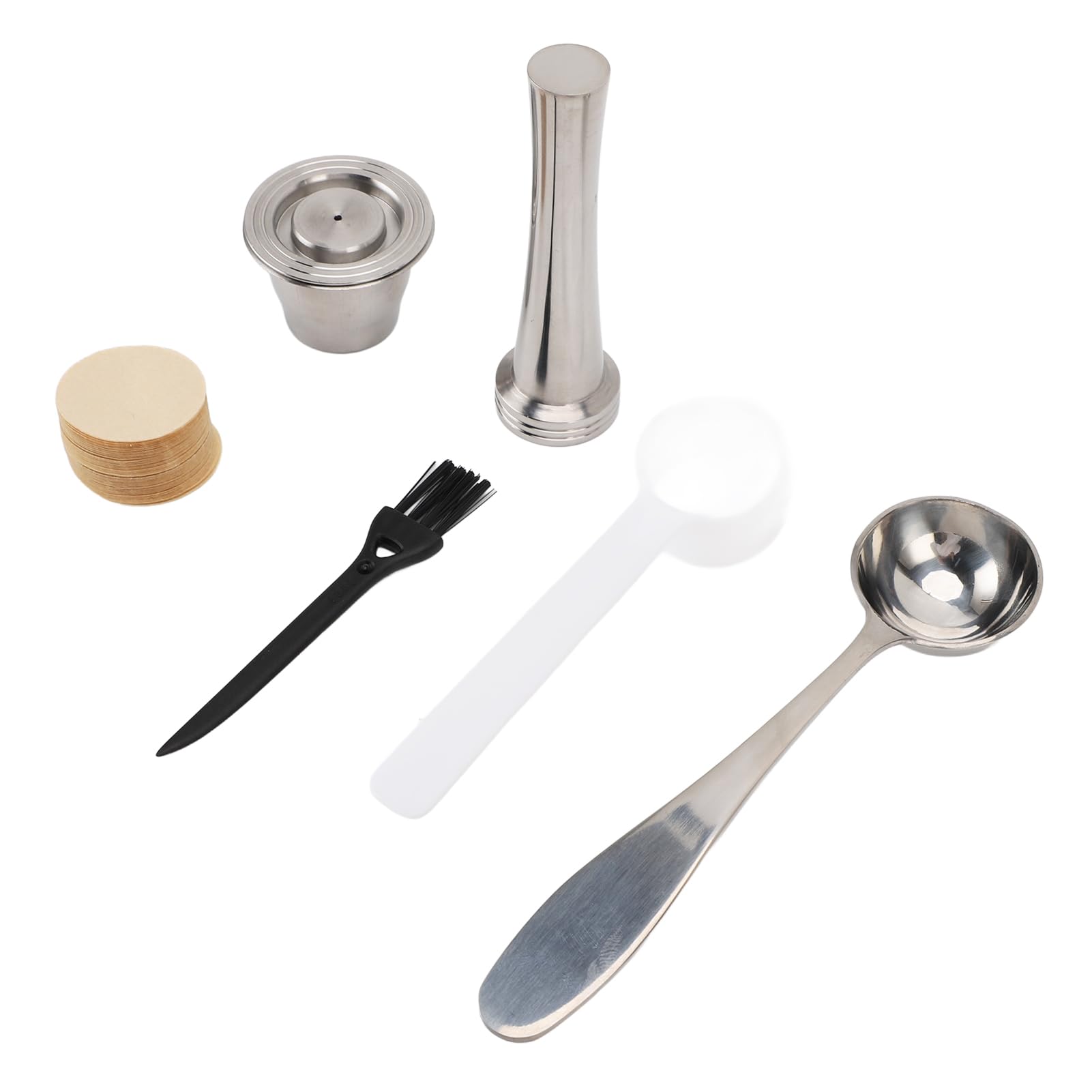 Tampers de cápsulas de café reutilizables de acero inoxidable para oficina en casa