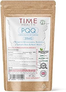 PQQ (Pyrroloquinoline Quinone)  Concentrated 20mg per Capsule  Over 99% Pure  Made with PurePQQ®  UK Made  GMP Standards  Zero Additives  Pullulan (60 Count (Pack of 1))