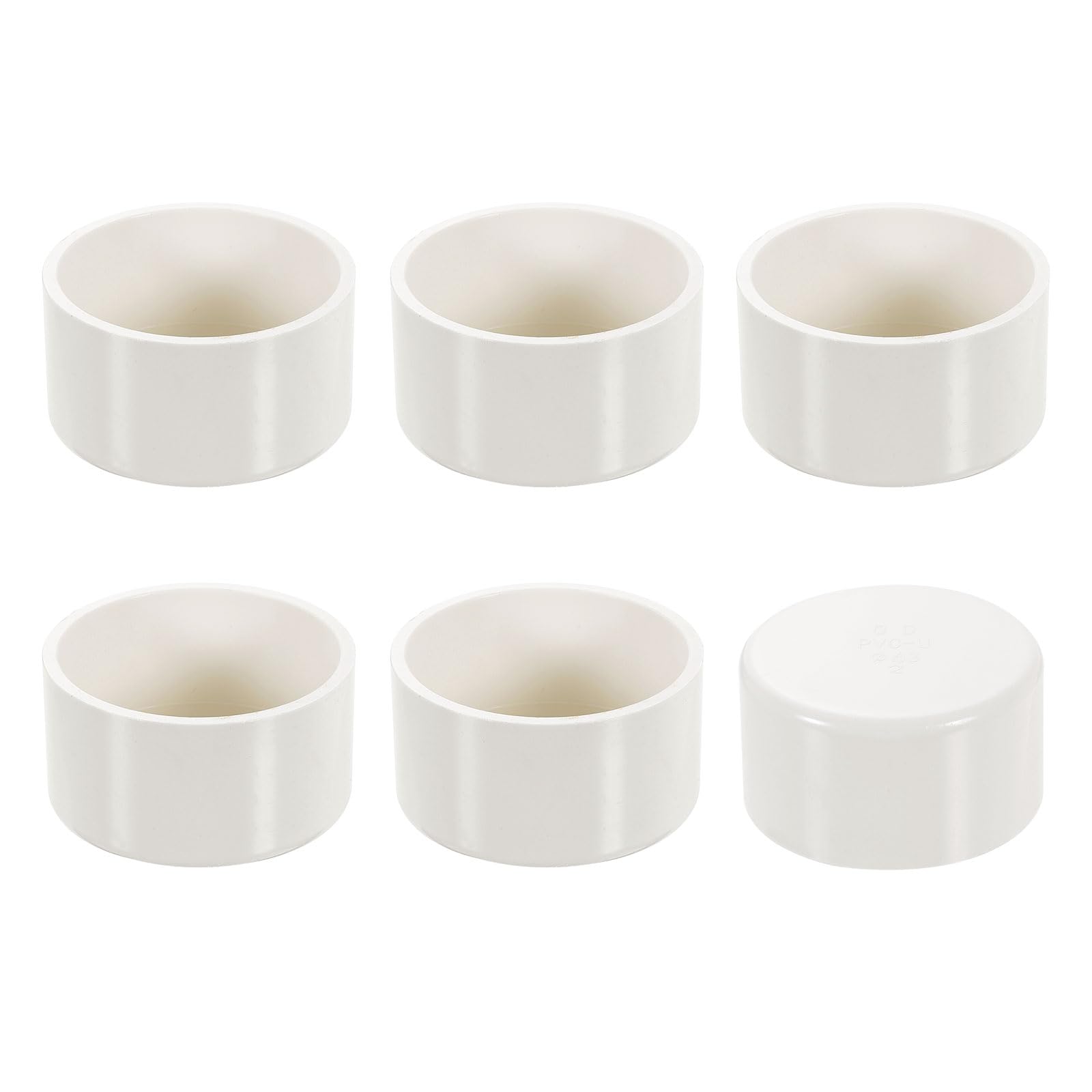 uxcell 6-Pack 2.5 Inch PVC End Cap