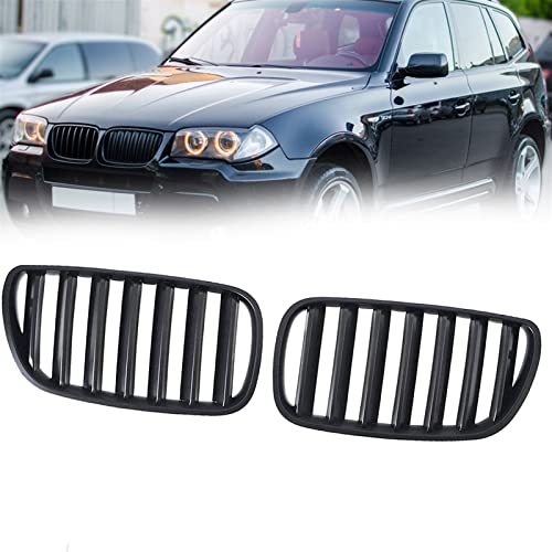 Calandre rein pour BMW X3 E83 2007-2010 : grilles de remplacement noir brillant avant
