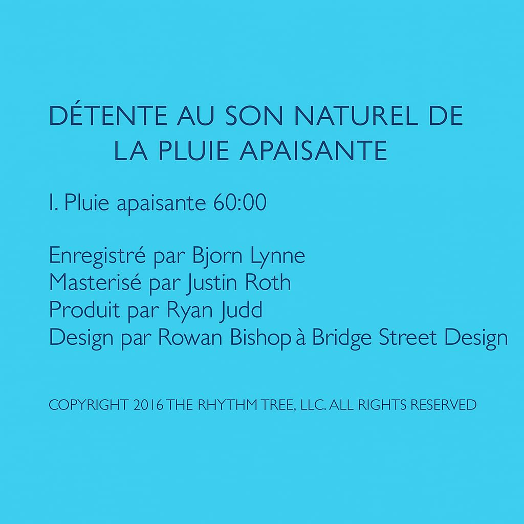 Pluie apaisante – Sons de la nature pour relaxation et sommeil – Bruit blanc naturel