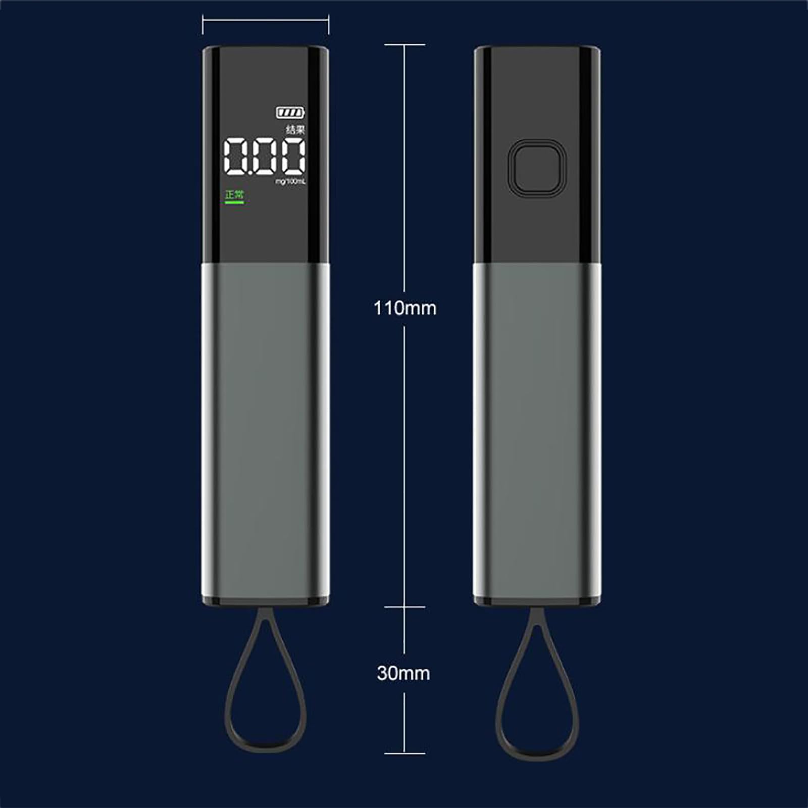 ERICAT Detector De Alcohol Digital, Alcoholímetro De Alta Precisión, Indicación De 3 Colores Y Respuesta Rápida, Apagado Automático Y No Requiere Contacto con La Boquilla, para Muchas Ocasiones