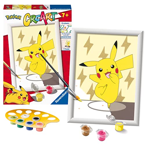 Ravensburger CreArt Pokemon Paint by Numbers for Children - Painting Arts and Crafts Kits for Age 7 Years Up
