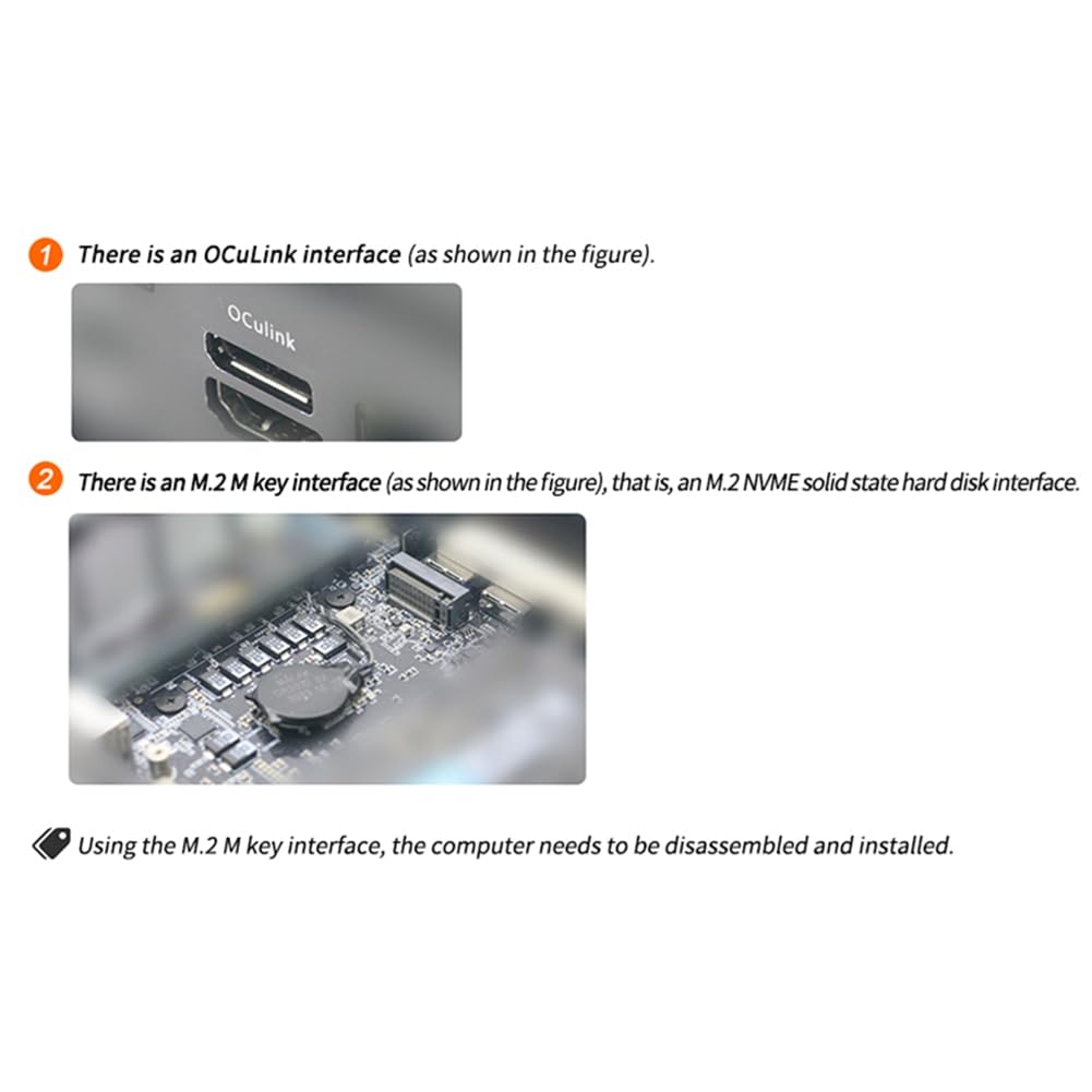 OCuP4V2 OCuLink GPU Dock NVME M.2 zu OCulink Adapter für Laptop Mini-PC zu Externer Grafikkarte mit