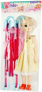 عروسة صغيرة مع عربة أطفال للبنات - متعددة الألوان 1105270