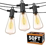 ZOTOYI Outdoor String Lights 50 FT, Patio Bulbs with 27...