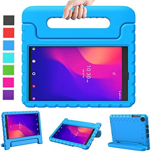 LTROP Alcatel Joy Tab 2 Case, Kids Case for Alcatel Joy Tab 2 8 inch 2020 (Model 9032Z), Joy Tab 2 Case,Shockproof Convertible Handle Stand Cover Case for Metro t-Mobile Alcatel Joy 2 Tablet 8”, Blue