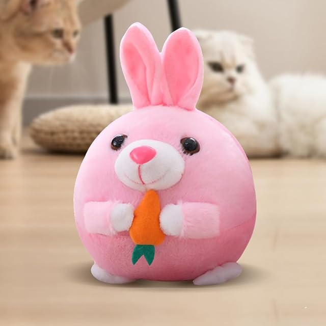 Foto 3 de 8 de AMZLORD juguetes de peluche que rebotan automáticamente, resistente a las mordeduras, música, vibración