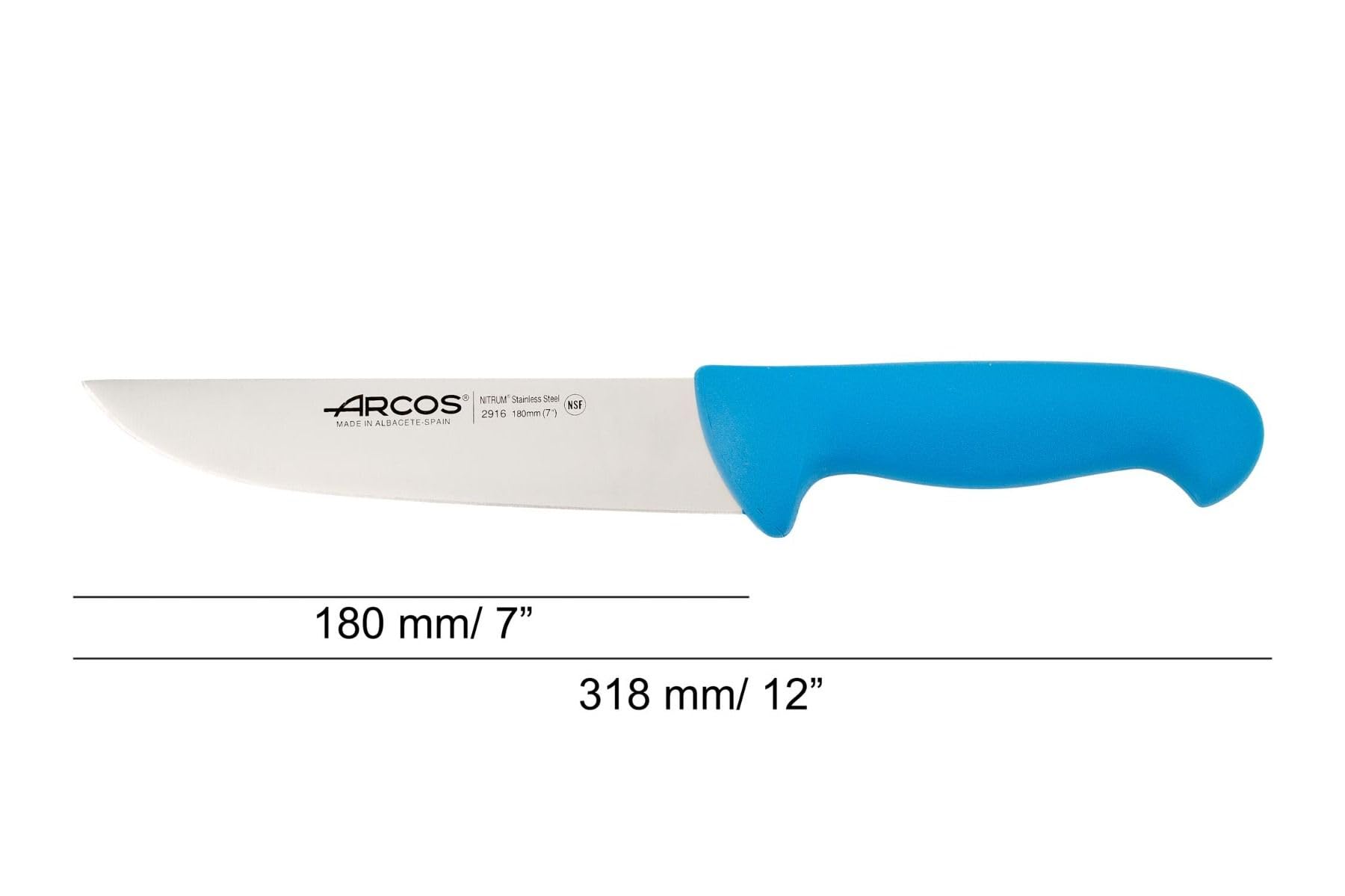 Arcos Fleischermesser 18 Cm – Profi-Messer Aus Edelstahl Mit Ergonomischem Blauen Griff