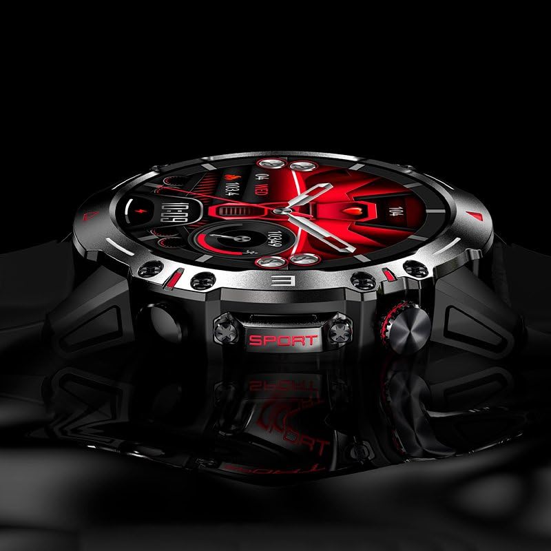 Smartwatch Display Amoled Cool Adventure Silicone Nero (Chiamate Salute...), Nero, Mediano, Sportivo