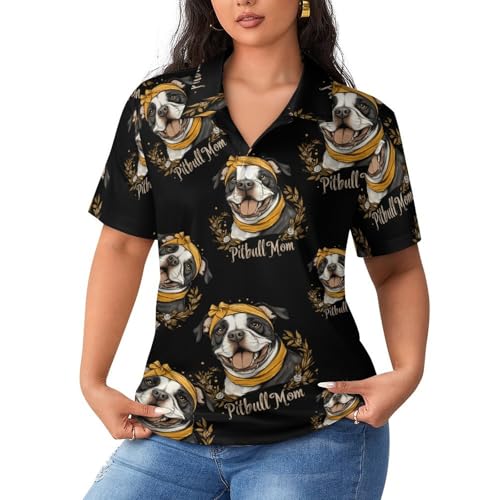 Polo de manga corta Pit-Bull Mom dile adios al sudor con este tejido de ocio