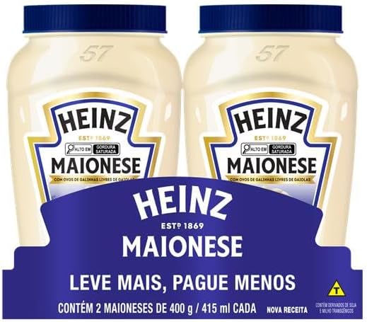 Heinz Pack Maionese Tradicional, 400G - 2 unidades