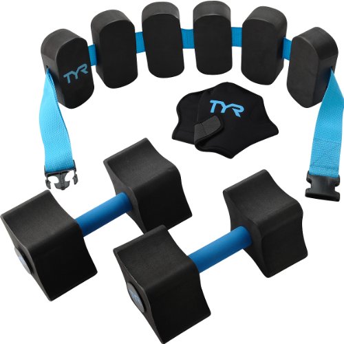 TYR Aquatic Fitness Kit, Black/Blue