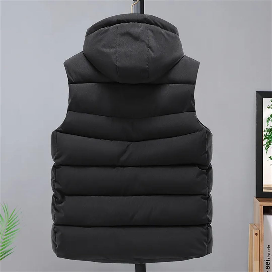 Vogrtcc Chaqueta Sin Mangas De Invierno Para Hombre, Ropa De Abrigo, Chaleco, Chaqueta Con Cremallera, Chaleco Con Capucha De Algodón