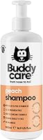 Buddycare Peach Cat Shampoo: Deep Cleansing, pH Balanced with Aloe Vera & Vitamin B5, Fruity Scented for Cats (16.9oz)