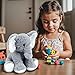Mikee Fluffie Elephant Stuffed Animals Soft Plush Toy for Baby Girls Boys,12