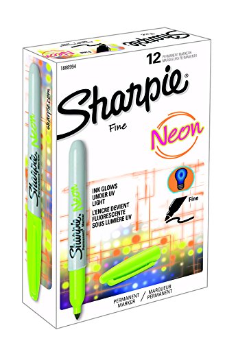Sharpie 1888994 Permanent Marker, F, 12er Schachtel, neon grün