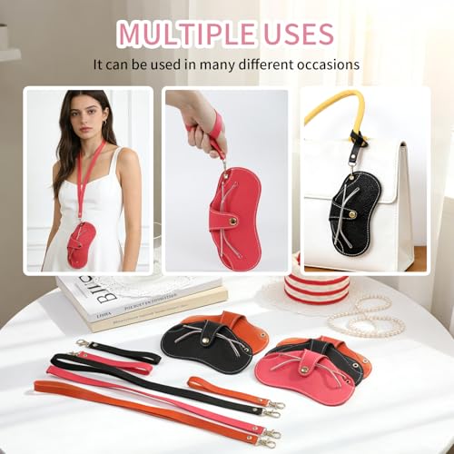Image of Double Eyeglass Case Soft Dual Glasses Case for Women Men Travel Squeeze Top Sunglasses Cases Eyeglasses Pouch