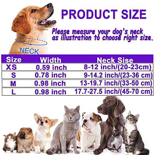 ATETEO Dog Collar,Reflective Adjustable Basic Dog Collar with Soft Neoprene Padding,Purple,Small Medium Large Dogs - Image 3