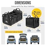 Extra Large Car Trunk Organizer System, Modular & Collapsible, Black - Image 2