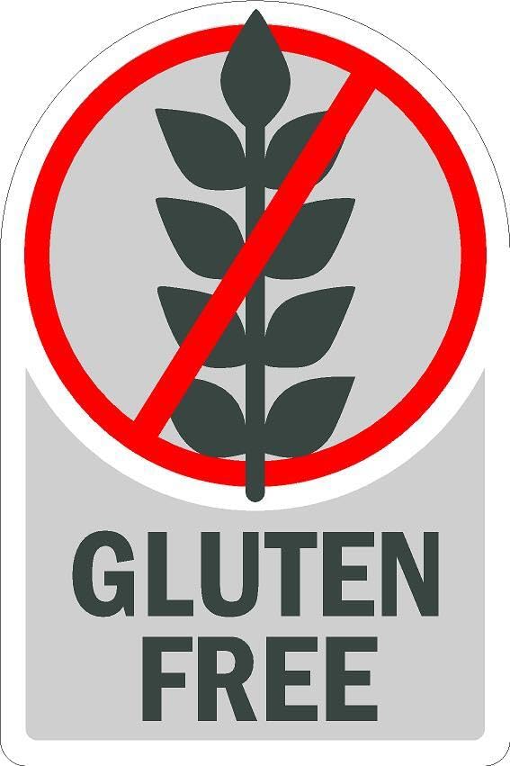 Gluten free, cut out sticker - 3mm Aluminium sign (800mm x 600mm)