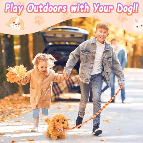 Tagitary Plush Toys Puppy Electronic Toy Dogs That Walk and Bark,Tail Wagging Fake Dog Interactive Dog Toy for Kids with Leash,Easter Christmas Birthday Gift for Toddlers Kids - Image 7