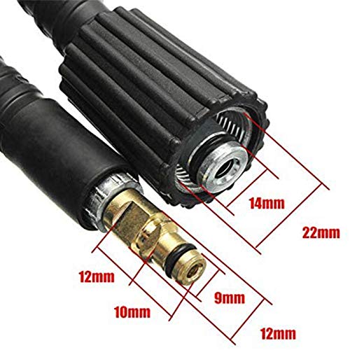 Pasuihcay 15M 49FT 2320PSI High Pressure Washer Hose Tube Water Pipe Cleaning Replacement for K2 K4 K5, Black