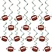 Football Hanging Swirls Party Decorations Football Bowl Game Day Sports Birthday Sports Theme Party Supplies for Football Fans Club Bars Home Decor (15 Sets)