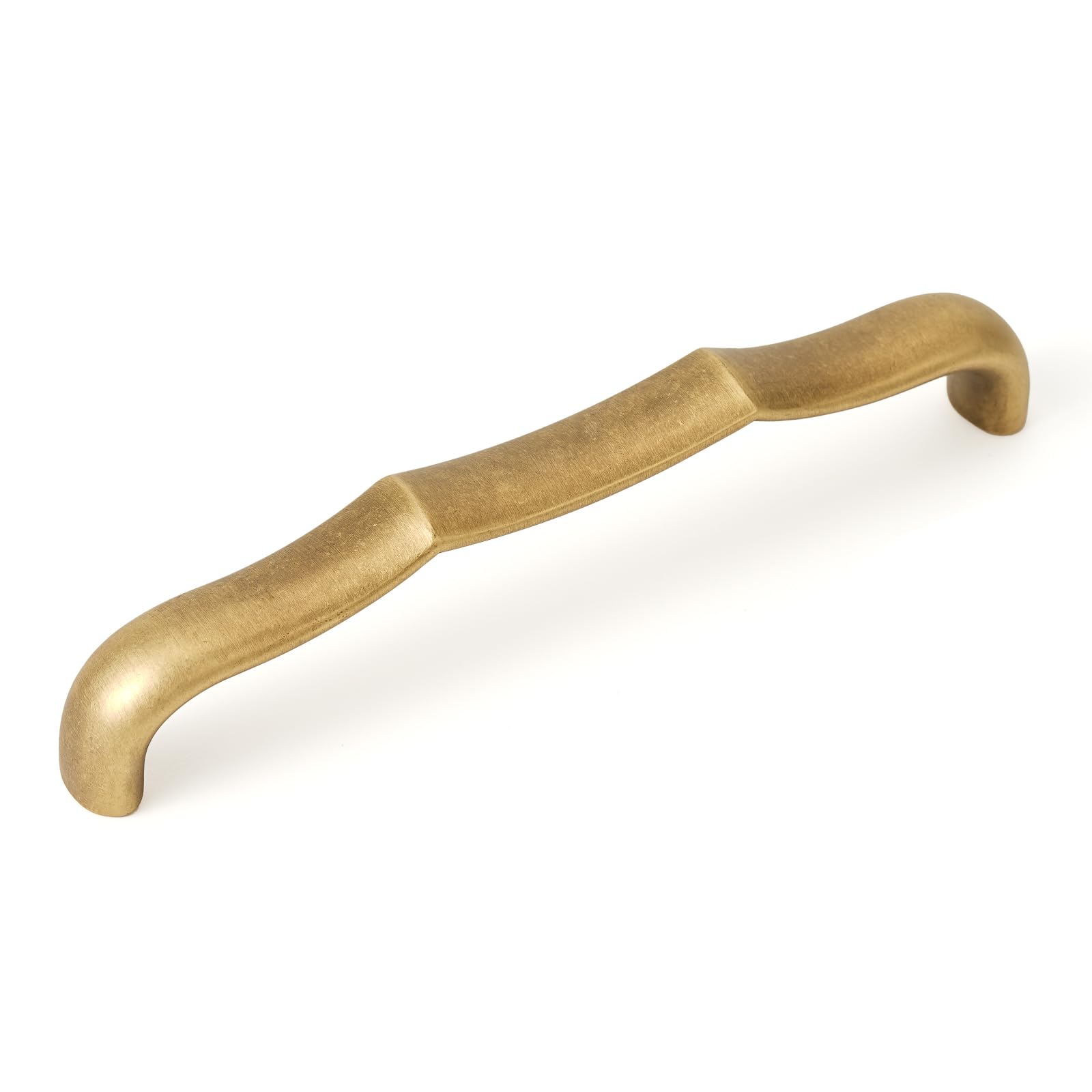 Eldurwork 10 Pack Solid Brass Cabinet Pulls 5 Inch Hole Center Drawer Pulls Unique Cabinet Handles Brass Cabinet Hardware Handles for Cupboard Dresser