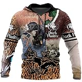 Photo Gallery vizanly wild duck caccia 3d completamente stampato uomo felpa felpa unisex streetwear zip pullover casual, felpa con cappuccio., l Photo Gallery vizanly wild duck caccia 3d completamente stampato uomo felpa felpa unisex streetwear zip pullover casual, felpa con cappuccio., l