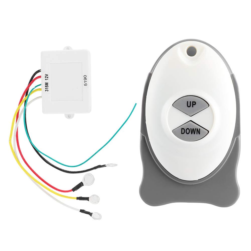 Télécommande Sans Fil pour Guindeau 12V, Récepteur Étanche, Portée 50 Pieds, pour Bateau Yacht Ferry