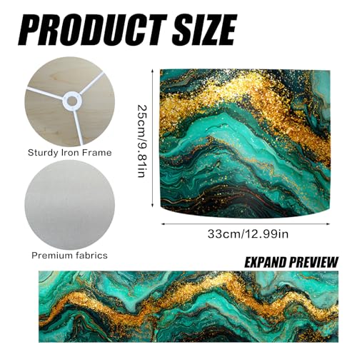 Image of Nuxovilar Lamp Shades Set of 2, 13 inch Top x 13 inch Bottom x 10 inch High (Spider) | Large lamp shades floor elegant home decor accents covers light bedroom living room (Elegant)