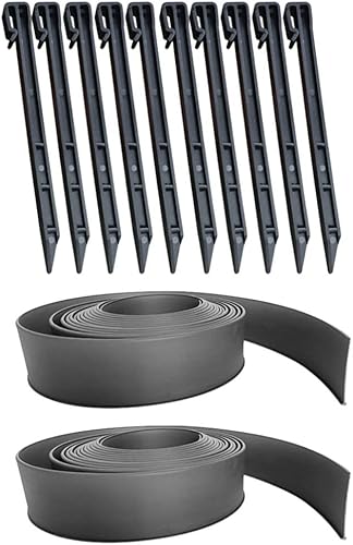 GANAZONO Bordes de paisaje Bordes de paisaje Tablero de terraza Junta de paisaje en espiral Bender Tableros Cama de flores Verduras Fronteras de