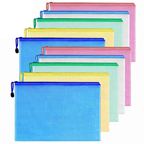 10 Pcs Mesh Zipper Pouch Document Bag 13 x 9 Γ’β¬βΉWaterproof Document Pouch for School, Office Storage Document Organizer Γ’β¬βΉBags, 5 Colors 10 Pcs Mesh Zipper Pouch Document Bag 13" x 9" Γ’β¬βΉWaterproof Document Pouch for School, Office Storage Document Organizer Γ’β¬βΉBags, 5 Colors